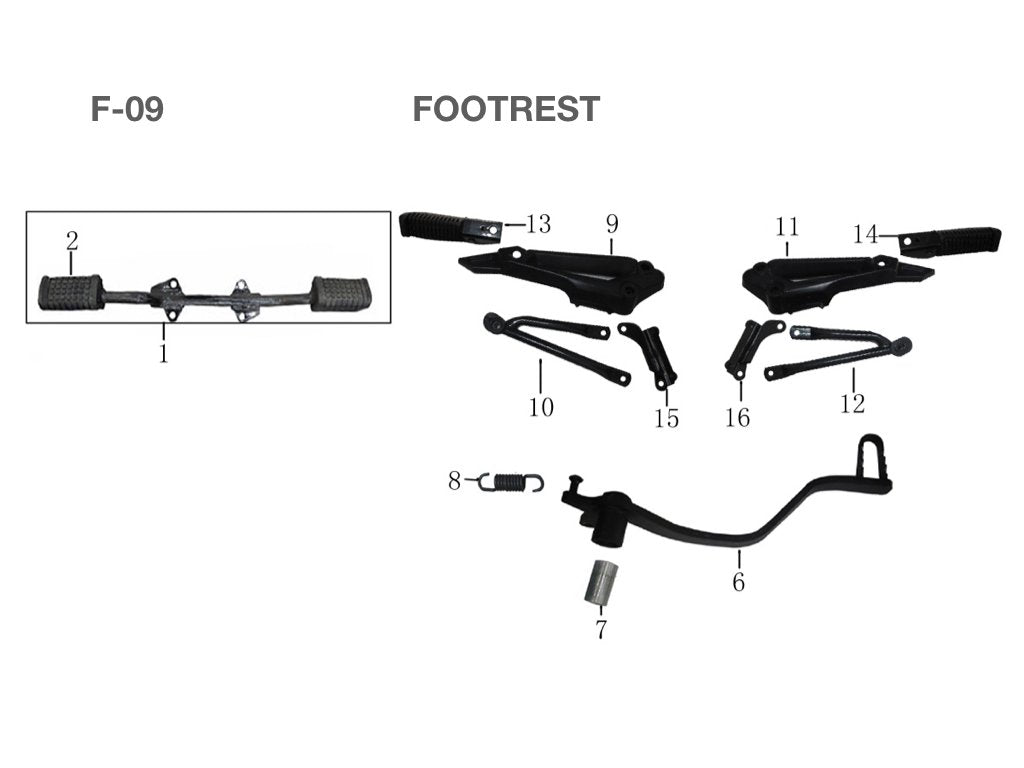 FOOTREST - KPMOTO-CLUB