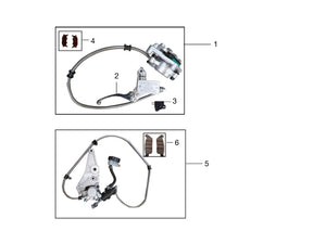 FRONT & REAR HYDRAULIC BRAKE ASSY